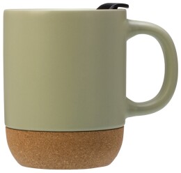 Разное Кружка Denpasar с пробковым дном и крышкой, цветная с двух сторон, оливковый