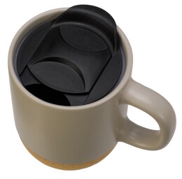 Разное Кружка Denpasar с пробковым дном и крышкой, цветная с двух сторон, бежевый