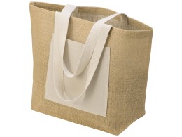 Разное Сумка Jute джутовая с широким дном, натуральный