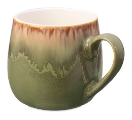 Eat&Bite Select Кружка с вулканическим эффектом по краю Etna, 440 мл, оливковый
