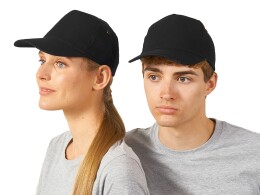 US Basic Бейсболка "New York" 5-ти панельная, черный (Р)