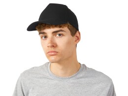 US Basic Бейсболка "New York" 5-ти панельная, черный (Р)