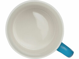 Разное Матовая кружка Nancy 360 мл цветная снаружи, белая внутри, голубой (Р)