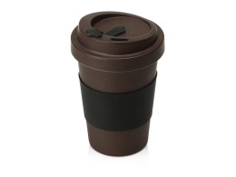 Разное Стакан из кофе с силиконовой манжетой «Latte», коричневый (Р)