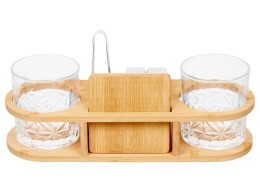 Master of Wine Набор для виски на бамбуковой подставке "Boulevardier" (Р)