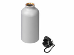 Разное Матовая спортивная бутылка "Hip S" с карабином и объемом 400 мл, серый (Р)