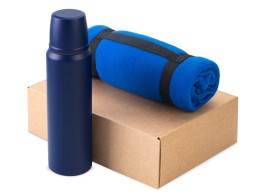 Разное Подарочный набор с термосом и пледом «Serenity», синий