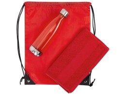 Разное Спортивный набор с бутылкой и полотенцем «Beginner», красный