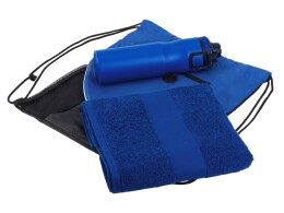 Разное Спортивный набор со стальной бутылкой и полотенцем «Advanced», синий