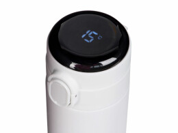 Waterline Вакуумная термокружка Waterline с медной изоляцией «Bravo», 400 мл, тубус, белый (Р)