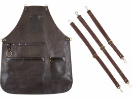 Разное Набор: фартук из натуральной кожи в тубусе, темно-коричневый