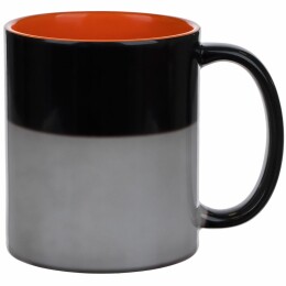 Разное Кружка-хамелеон On Display, глянцевая, черная с оранжевым