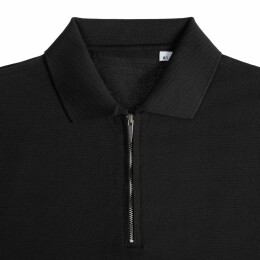 Molti Рубашка поло мужская с длинным рукавом Terrazzo, черная