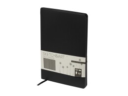 Bruno Visconti Скетчбук "Sketch & Art" в мягком переплете 140х210 мм, 100 л. черной бумаги 100 гр., черный