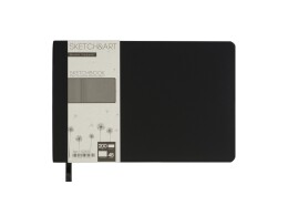 Bruno Visconti Скетчбук "Sketch & Art" в мягком переплете 210х140 мм, 48 л. черной бумаги 200 гр., черный