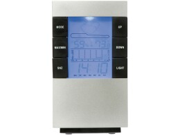 Разное Настольная метеостанция Como с часами-будильником, серебристый/черный (Р)