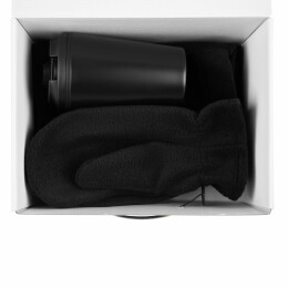 Разное Набор Fleecy с термостаканом, черный