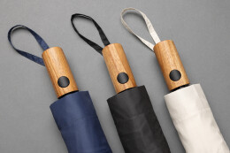 Разное Зонт с автоматическим открыванием Kaycey из rPET и древесины акации AWARE™, d54 см