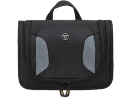 Torber Несессер TORBER, дорожный, чёрный/серый, полиэстер, 27х11х22 см