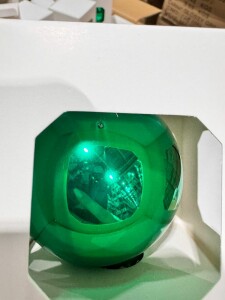 Разное Оформительский шар Finery, 10 см, глянцевый зеленый