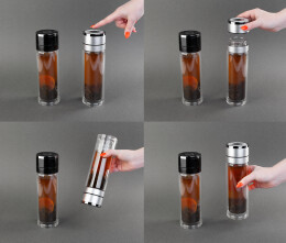 mid-oceangift Заварочный термос "Press" 400 мл, серебристый черный