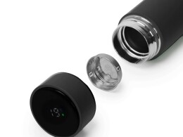 Разное Термос FAMILY MARK LED, soft touch (Серый)