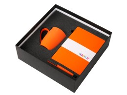 Разное Подарочный набор c блокнотом C1, ручкой и кружкой, оранжевый