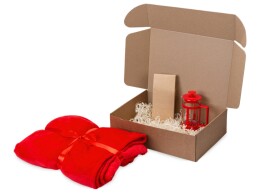 Разное Подарочный набор Tea time с пледом, красный