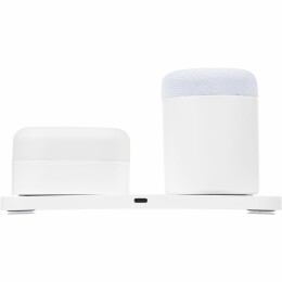 Uniscend Станция беспроводной зарядки с колонкой и ночником Trilogy, белая