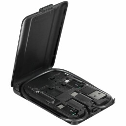 Uniscend Органайзер с беспроводной зарядкой и набором адаптеров Octopod, черный