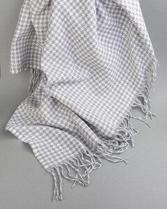 mid-oceangift Плед "Ritz" , 140 х 200 см серый с белым