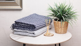 mid-oceangift Плед "Ritz" , 140 х 200 см серый с белым