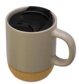 Разное Кружка Denpasar с пробковым дном и крышкой, цветная с двух сторон, бежевый (Р)