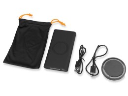Qjet Портативный набор с беспроводным зарядным устройством (power bank) "Force", 8000 mAh
