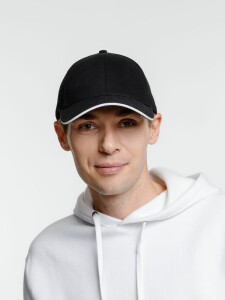Molti Бейсболка Spiker, черная с белым