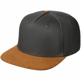 Molti Бейсболка Foreside с прямым козырьком, серая с коричневым