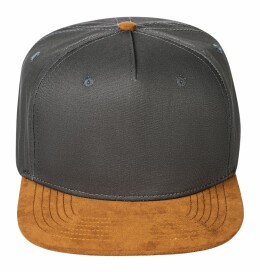 Molti Бейсболка Foreside с прямым козырьком, серая с коричневым