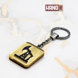 1 Брелок Нефтяная вышка (золотой с черным)