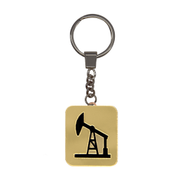 1 Брелок Нефтяная вышка (золотой с черным)