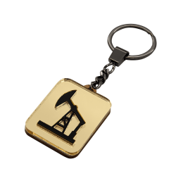 1 Брелок Нефтяная вышка (золотой с черным)