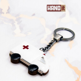 1 Брелок Скорая помощь (белый с красным)