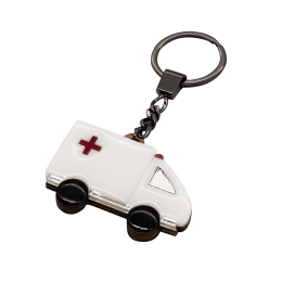1 Брелок Скорая помощь (белый с красным)