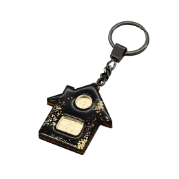 1 Брелок Дом (черный с золотом)