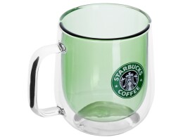 Eat&Bite Select Цветная кружка Ubud с двойными стенками, зеленый (тампопечать)