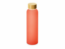 Разное Стеклянная бутылка с бамбуковой крышкой «Foggy», 600мл, красный