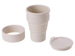 Tour de Grass Силиконовый складной стакан "GoCup", бежевый