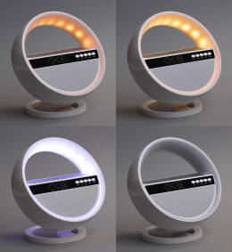 mid-oceangift Bluetooth колонка "Smart Orb" 5Вт с беспроводным (15W) ЗУ, лампой, часами, FM радио