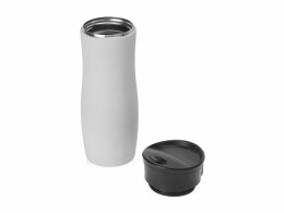 Waterline Вакуумная термокружка с кнопкой Streamline, Waterline, soft-touch, тубус, серый