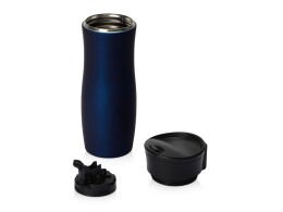 Waterline Вакуумная термокружка с кнопкой Streamline, Waterline, soft-touch, тубус, темно-синий