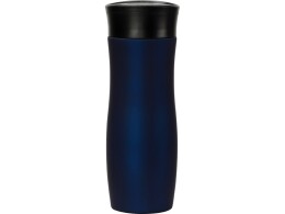 Waterline Вакуумная термокружка с кнопкой Streamline, Waterline, soft-touch, тубус, темно-синий